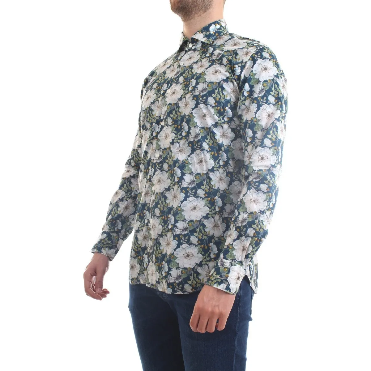 81543.002 Camiseta hombre flores de fantasía