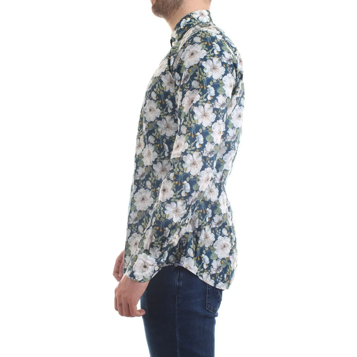 81543.002 Camiseta hombre flores de fantasía