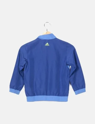 Adidas Chaqueta deportiva azul rayas