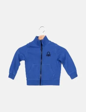 Benetton Sudadera azul marina básica