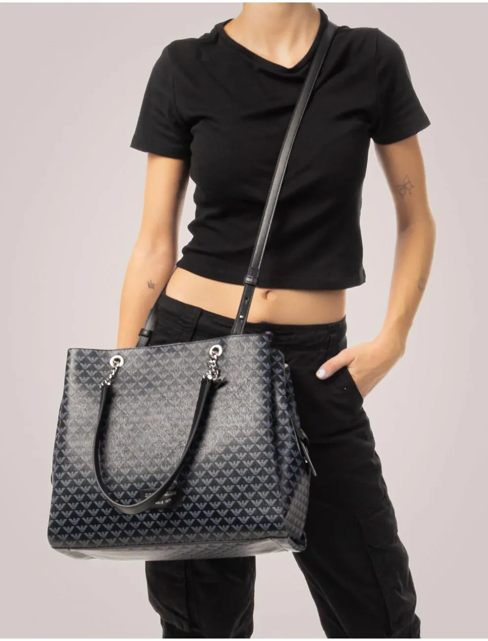 Bolso Mujer Emporio Armani Y3d158 Negro