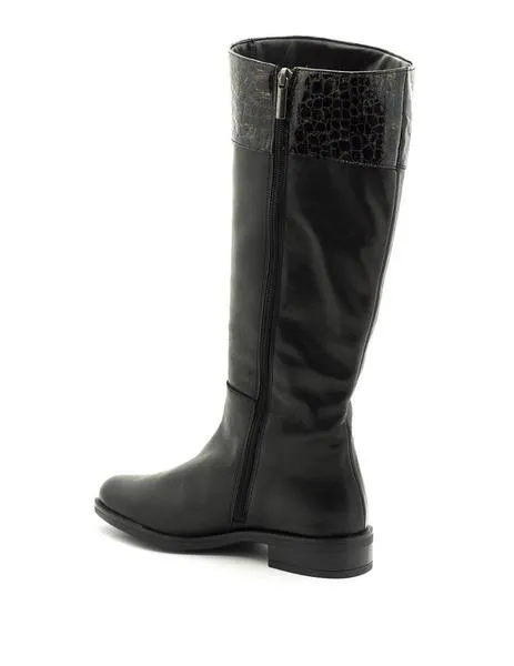 bota modabella de piel negra 150.2173