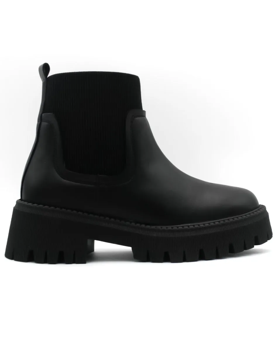 Botas casuales Bike en Piel Vegana - Negro