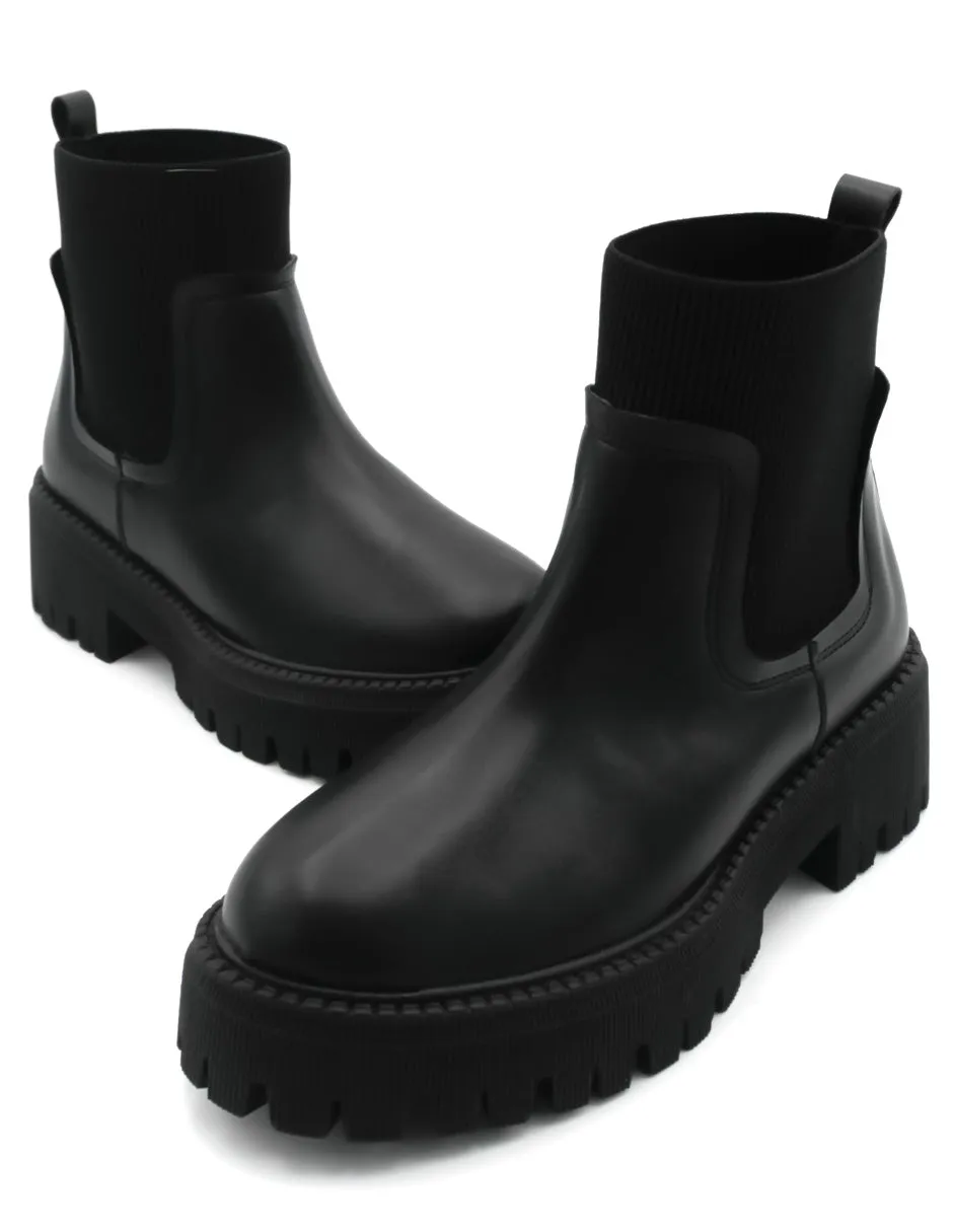 Botas casuales Bike en Piel Vegana - Negro