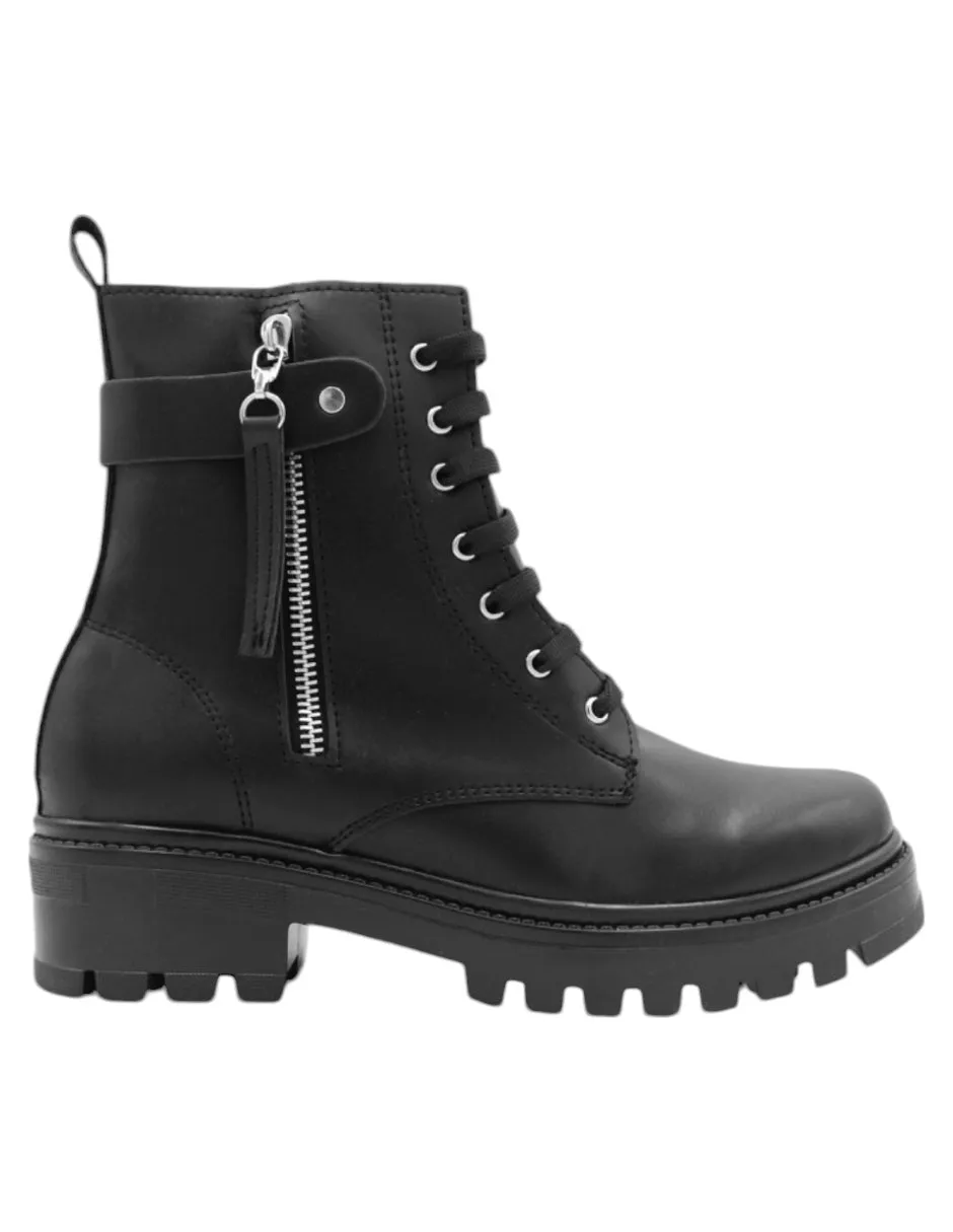 Botas casuales Bike en Piel vegana – Negro