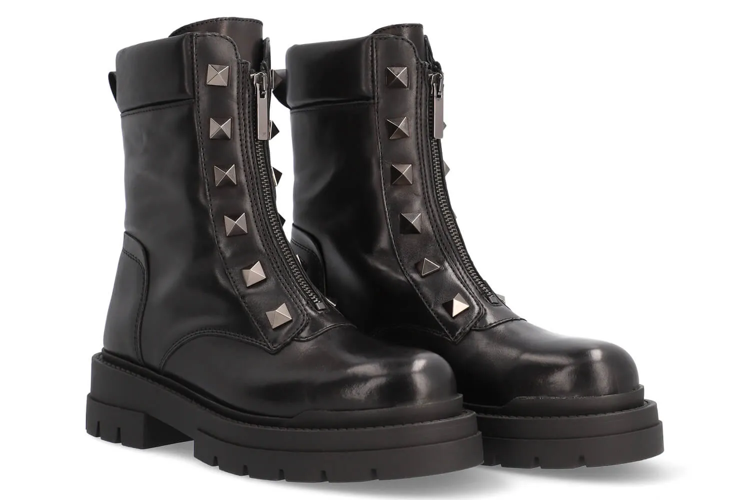 Botas Gia para mujer con remaches y cremallera central