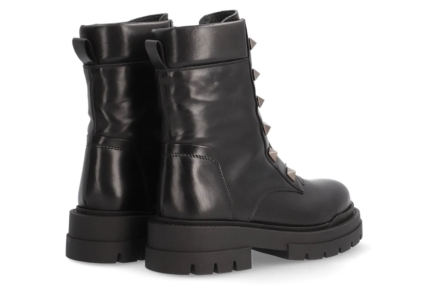 Botas Gia para mujer con remaches y cremallera central