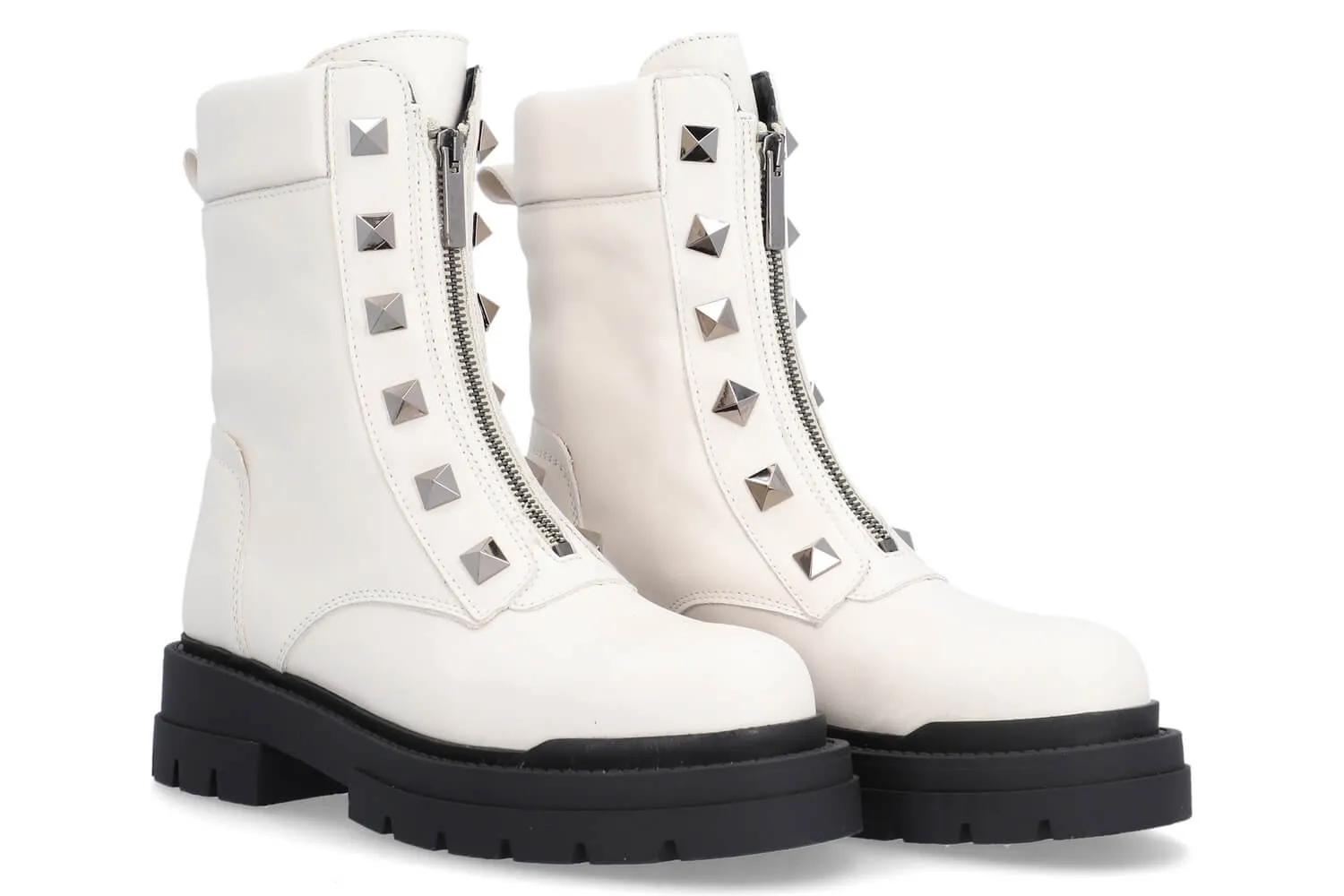 Botas Gia para mujer con remaches y cremallera central