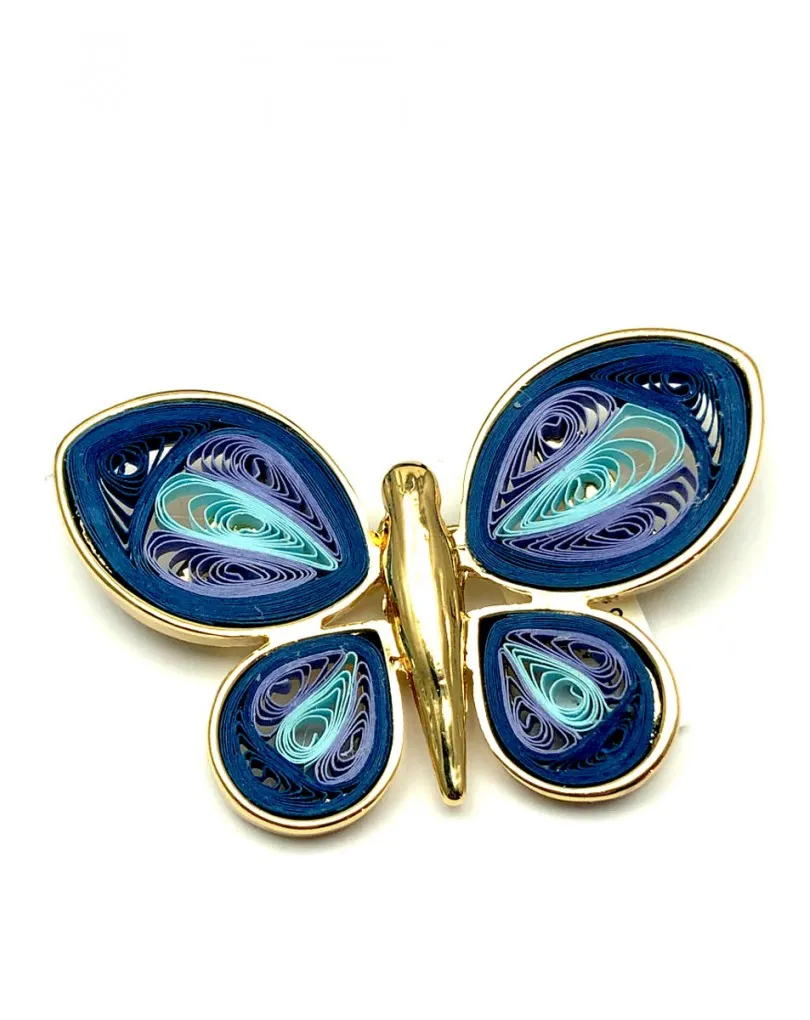 BROCHES DE MUJER AZULES DE MARIPOSAS ORIGINALES DE BISUTERIA 