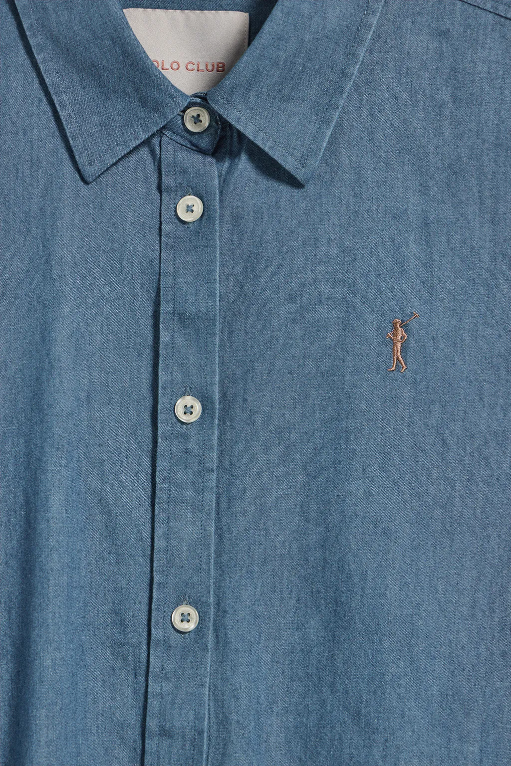 Camisa denim regular fit con logo bordado Rigby Go