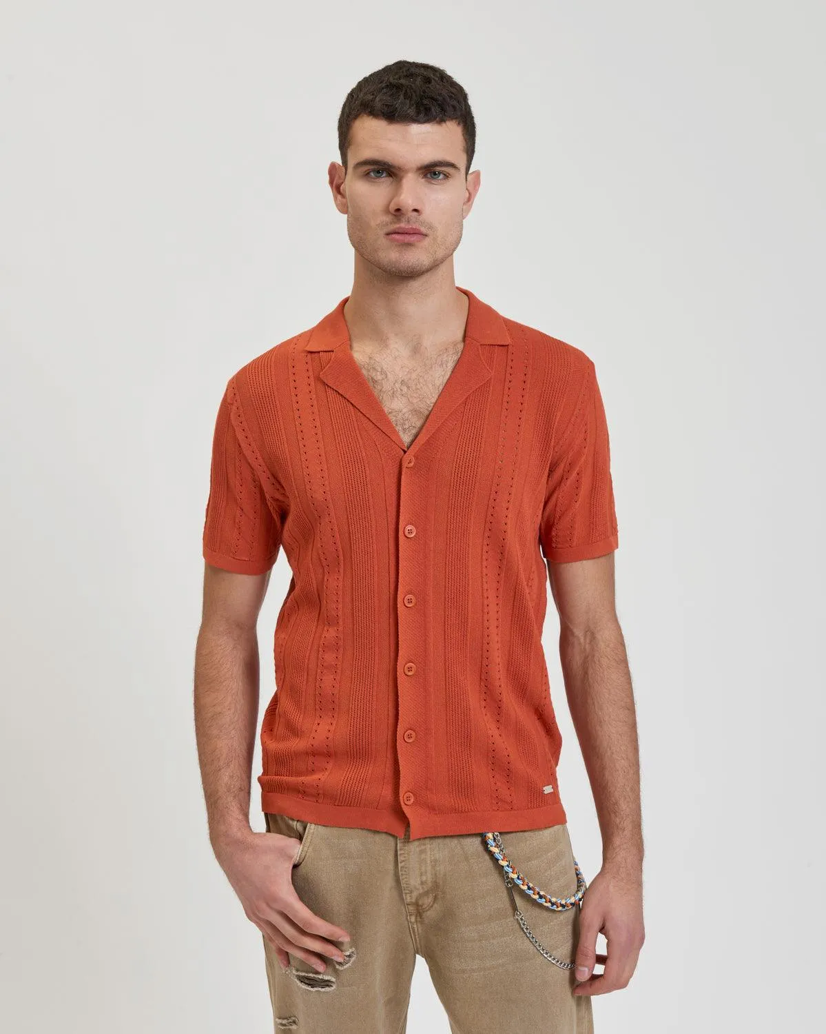 Camisa Gianni Lupo GL33763 Rust