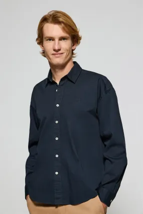 Camisa loose fit azul marino con logo bordado Polo Club