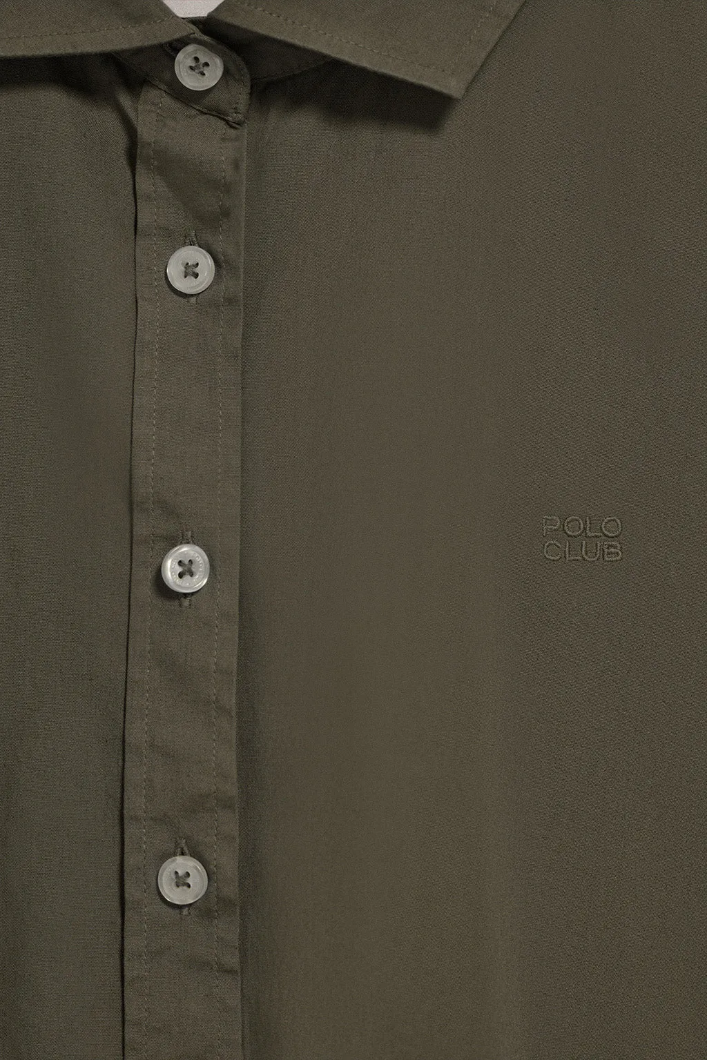 Camisa loose fit verde con logo block Polo Club