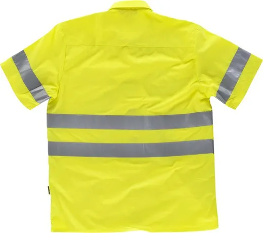 Camisa manga corta con un bolso de pecho Amarillo