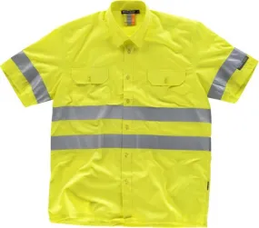 Camisa manga corta con un bolso de pecho Amarillo