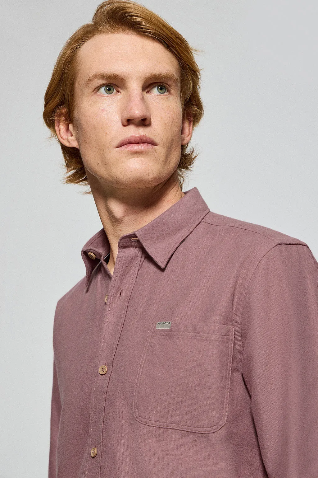 Camisa oxford Cambridge granate con bolsillo y detalle Polo Club