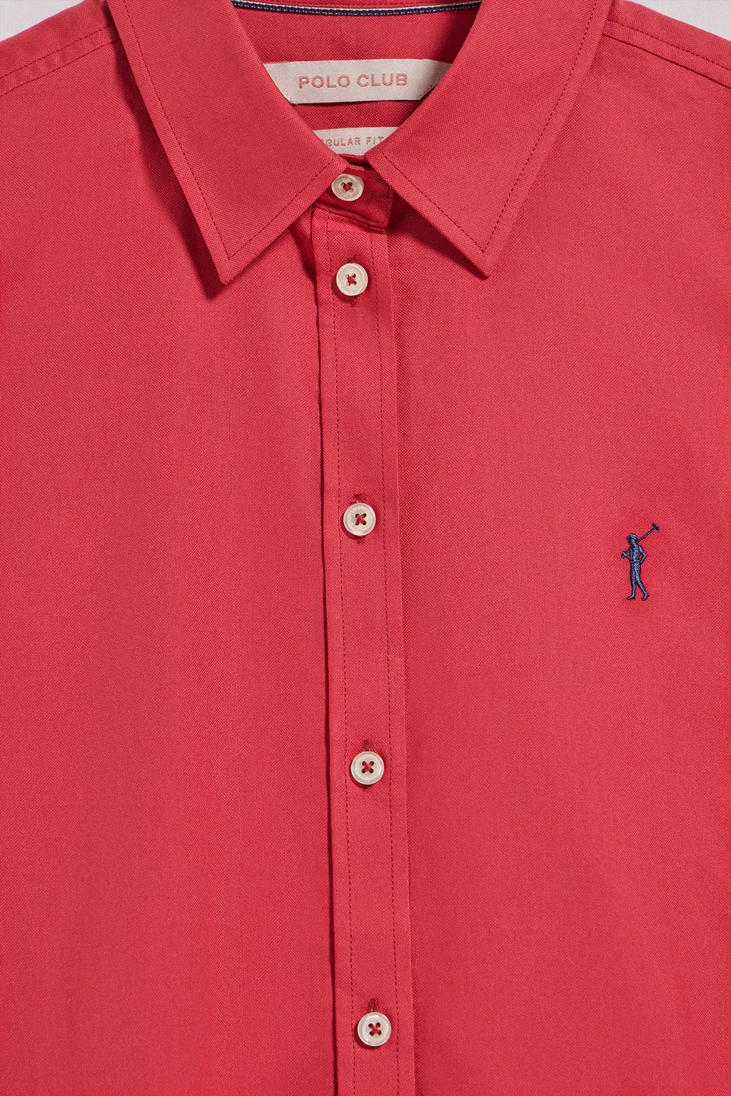 Camisa oxford roja con logo bordado Rigby Go