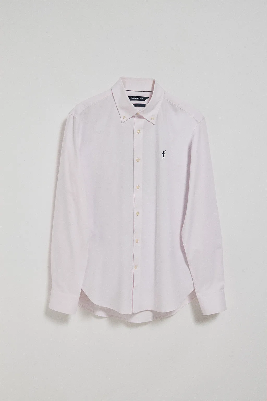 Camisa oxford rosa con logo bordado Rigby Go