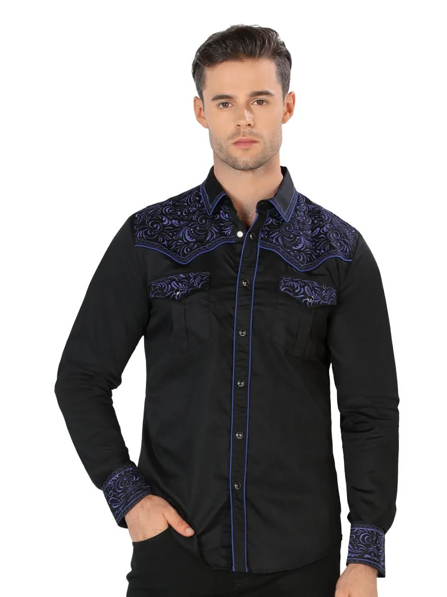 Camisa Vaquera Bordada MON-3537