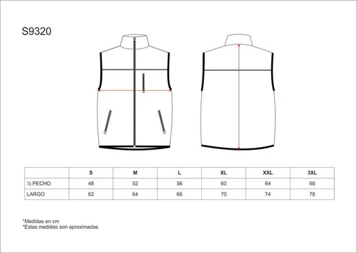 Chaleco workshell de alta visibilidad Naranja A.V.