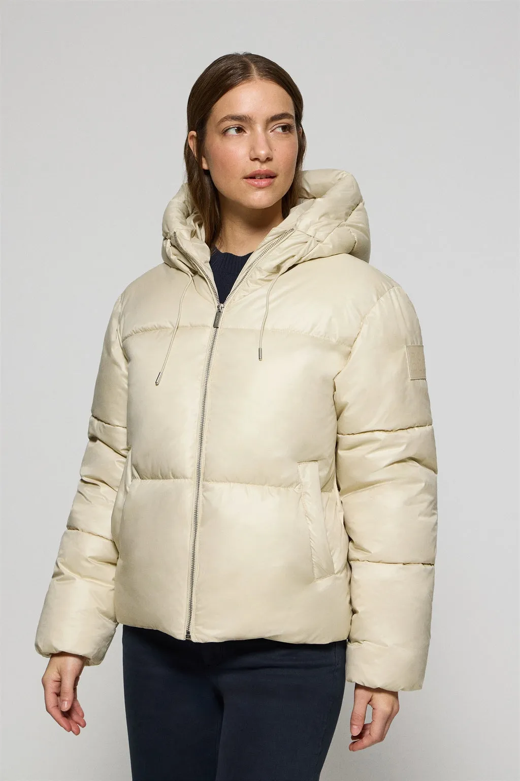 Chaqueta beige corta acolchada Sidney con detalles Polo Club