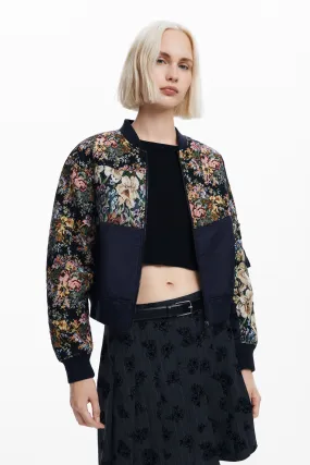 Chaqueta bomber estampada