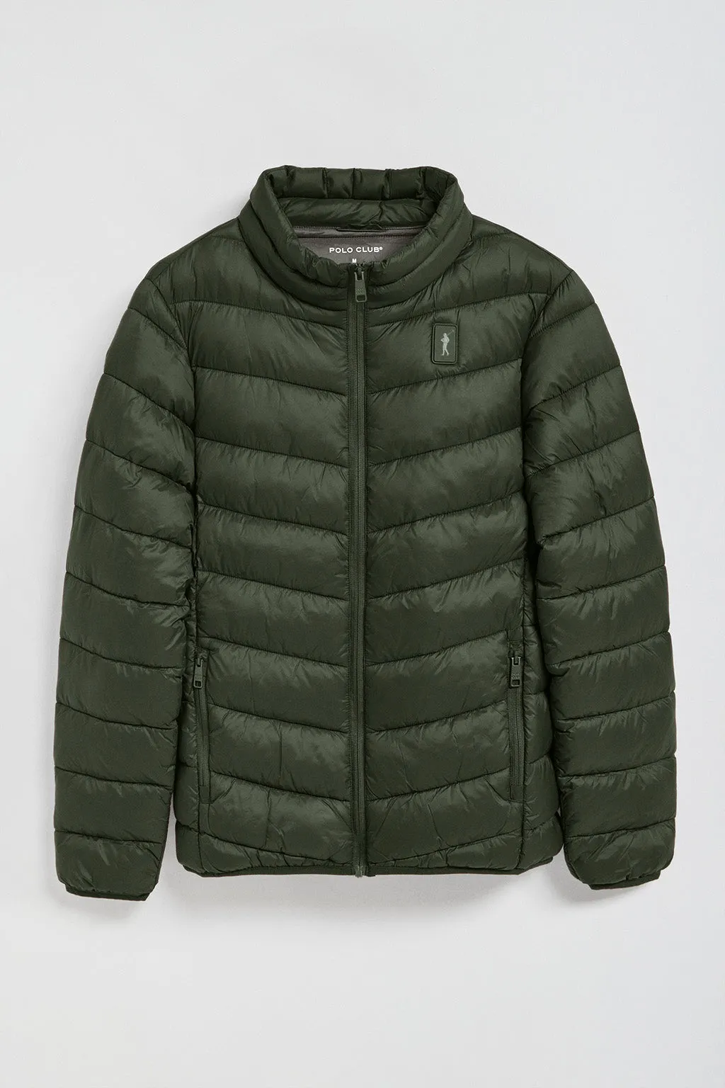 Chaqueta Chase ultralight verde oscuro con parche Rigby Go