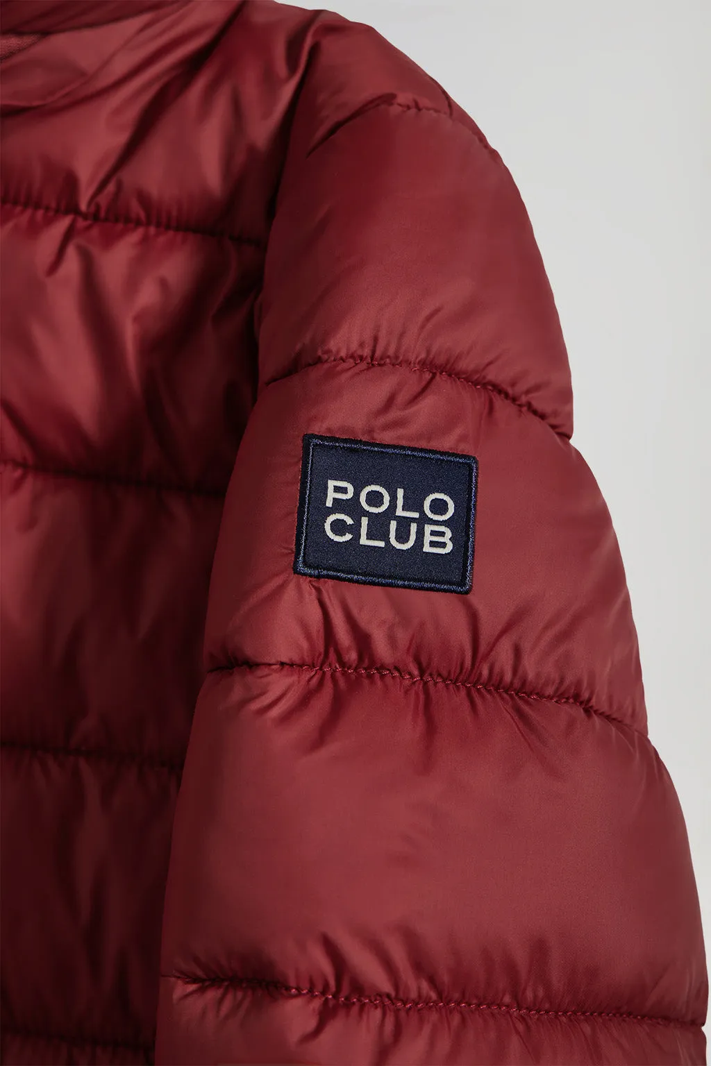 Chaqueta Coop ultralight de nio burdeos con detalles Polo Club