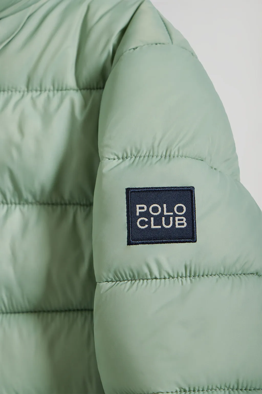 Chaqueta Coop ultralight de nio verde jade con detalles Polo Club