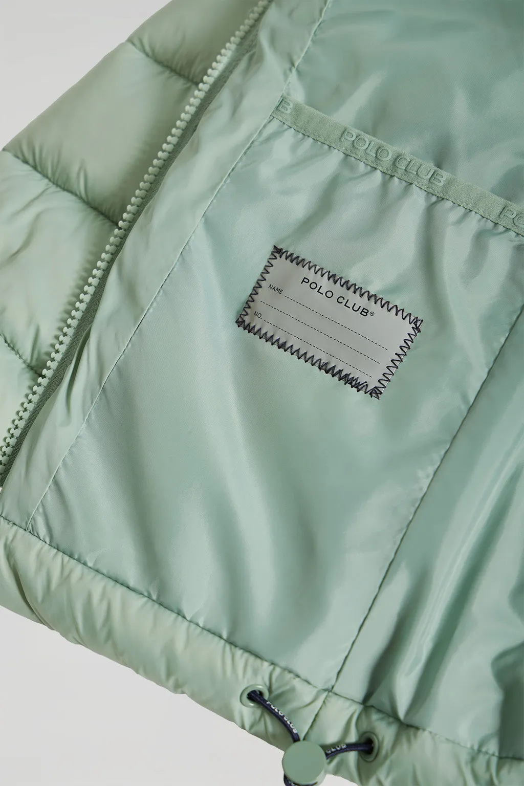 Chaqueta Coop ultralight de nio verde jade con detalles Polo Club