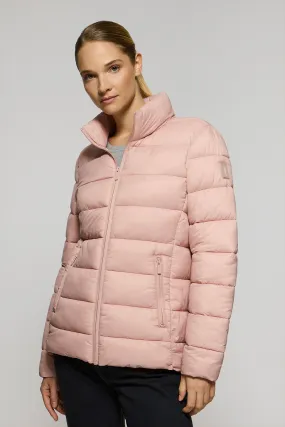 Chaqueta ultralight Susanne color rosa palo con parche Rigby Go