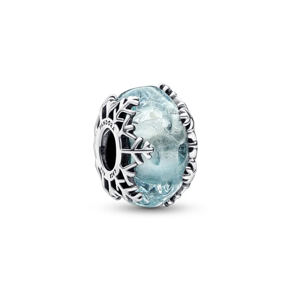 Charm de Murano Copo de Nieve Azul Invernal 792377C00