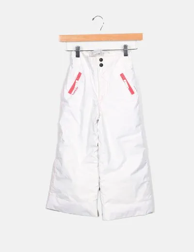 Decathlon Pantalón blanco nieve