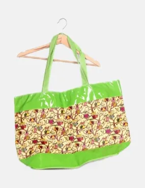 HD Bolso maxi verde estampado