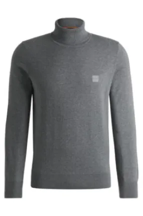 Jersey regular fit de cuello vuelto en algodón y cashmere