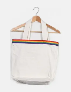 Levi's Shopper blanco de tela detalle multicolor