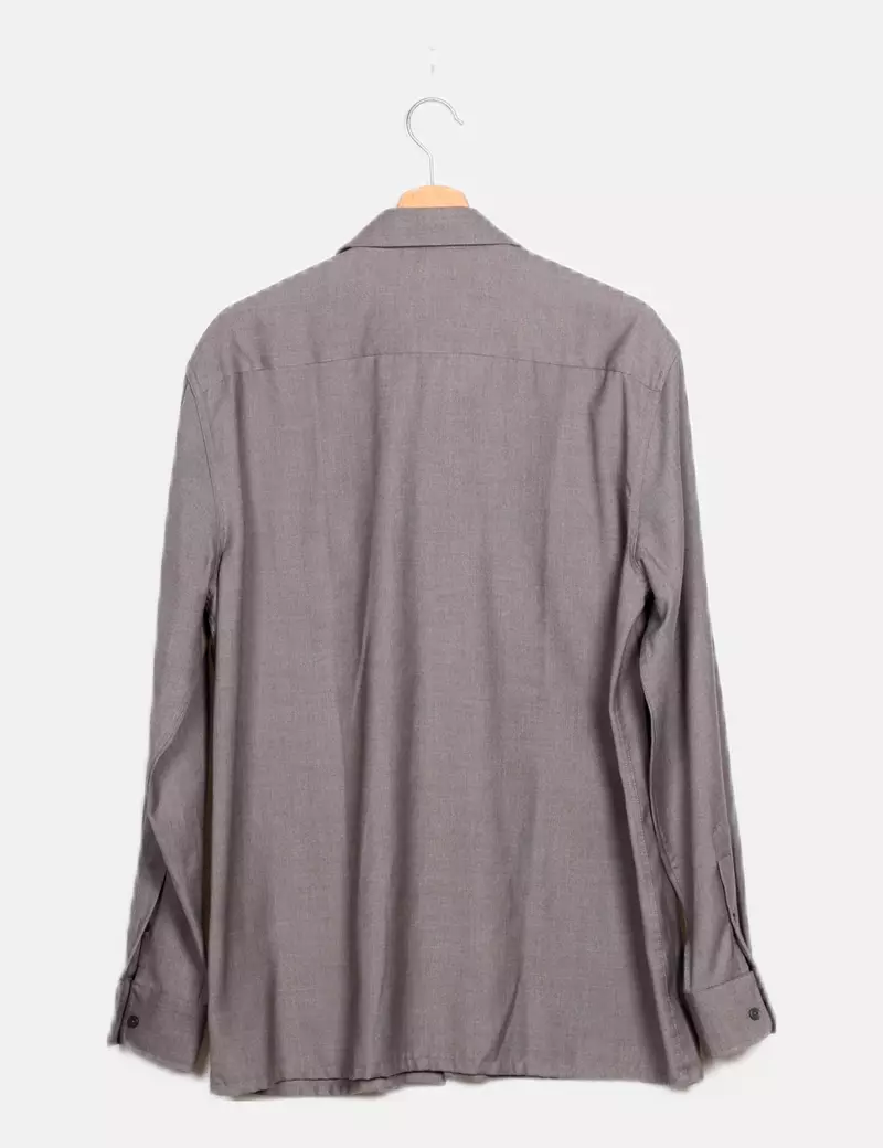 Mango Camisa gris básica