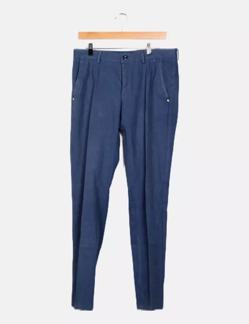 Massimo Dutti Pantalón de vestir azul