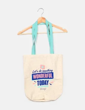 Mr Wonderful Bolsa de tela print mensaje