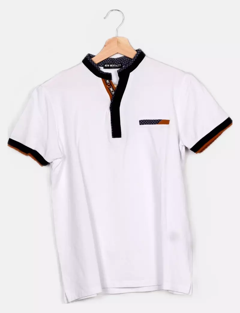 New mentality Polo de vestir blanco