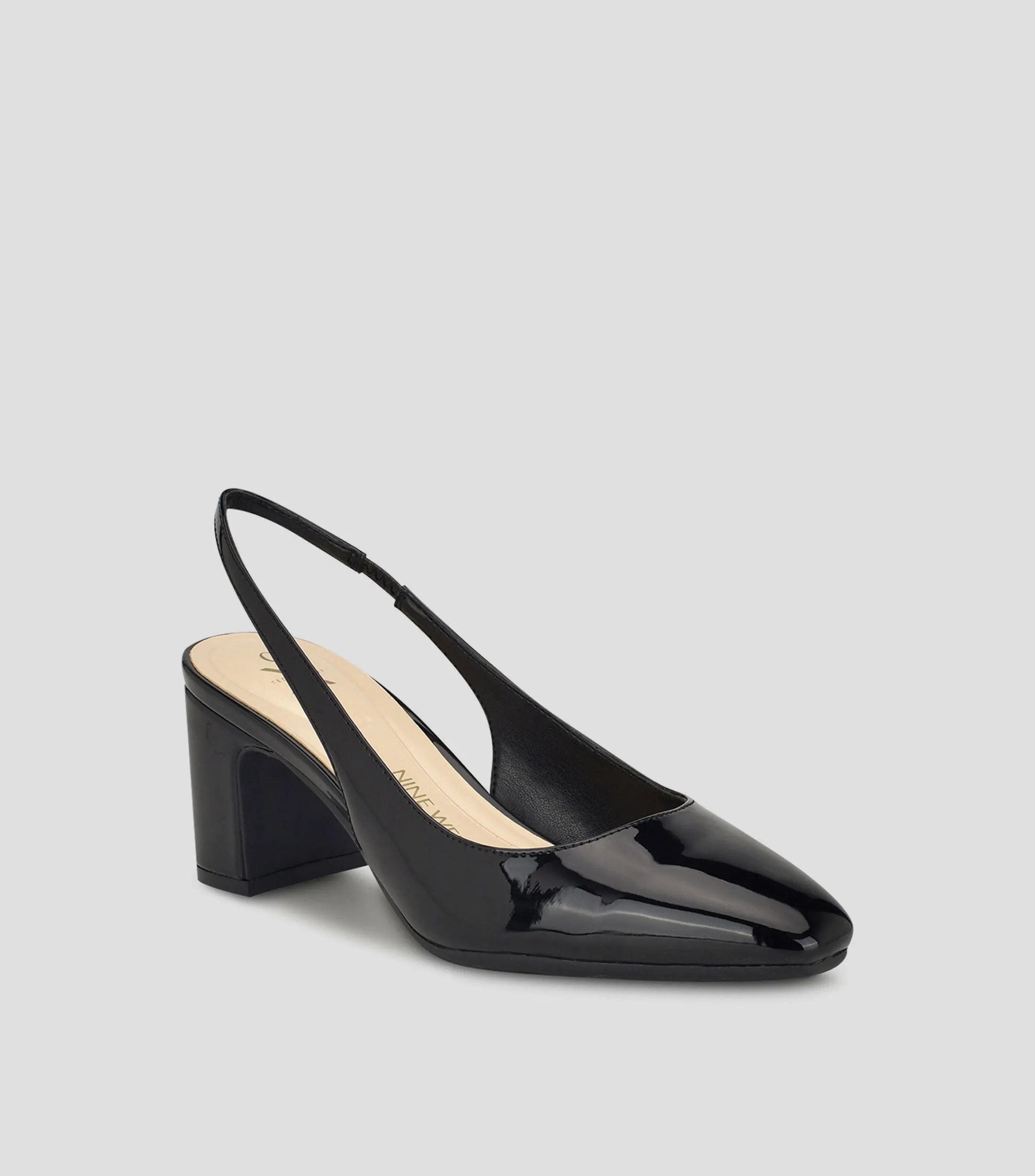 Nine West Zapatillas Slingback con tacón bajo ancho Mujer