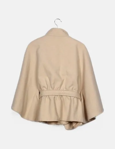 NoName Poncho beige básica