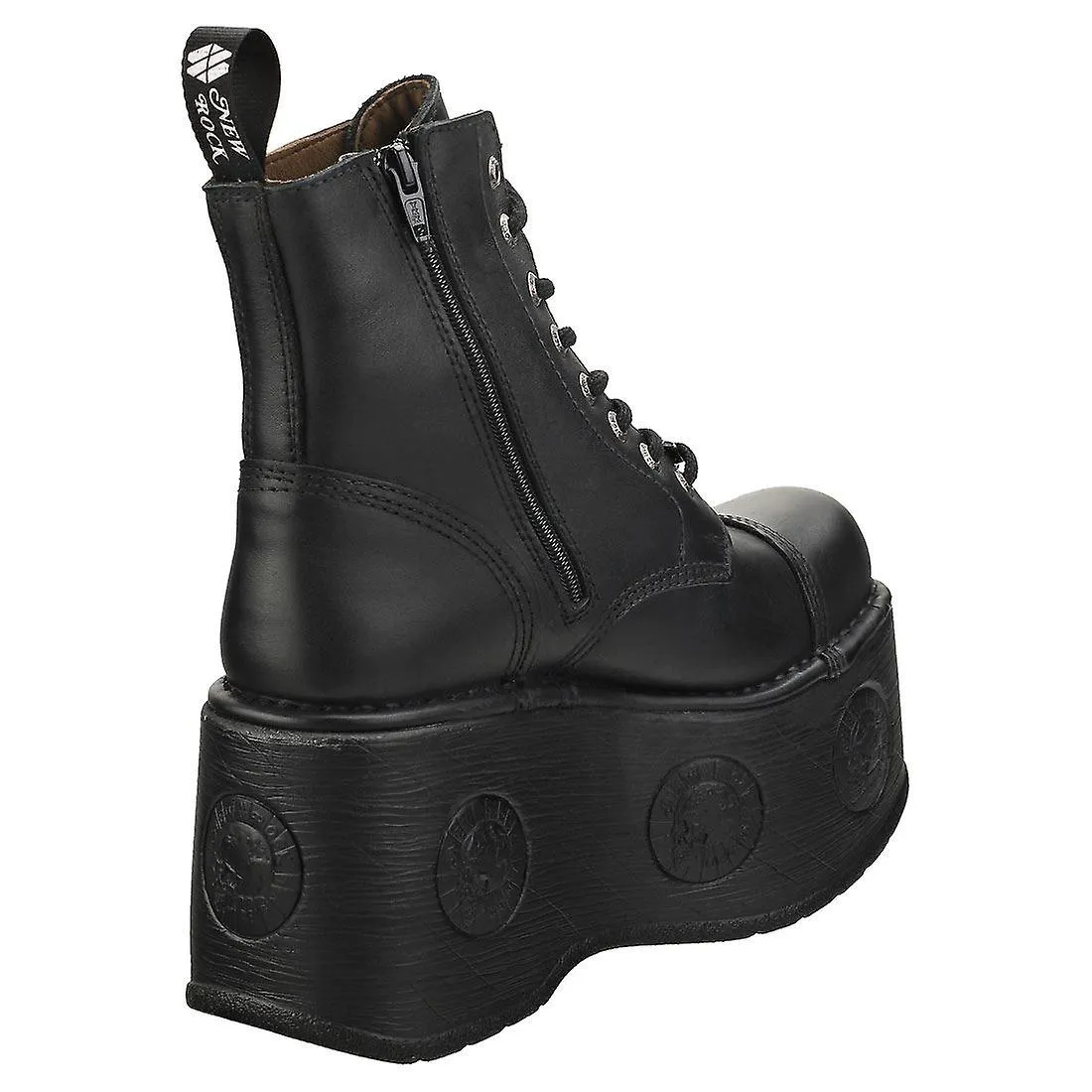 Nuevas botas de plataforma unisex Rock Metallic M-newmili083-s28 en negro