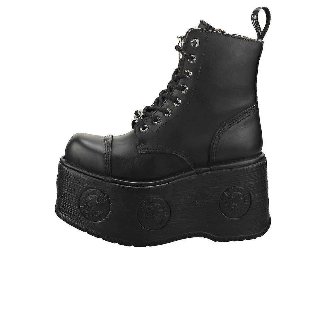 Nuevas botas de plataforma unisex Rock Metallic M-newmili083-s28 en negro