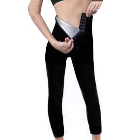 Pantalones de sudor para mujeres pantalones cortos adelgazantes de cintura alta Hot Thermo Workout Leggings