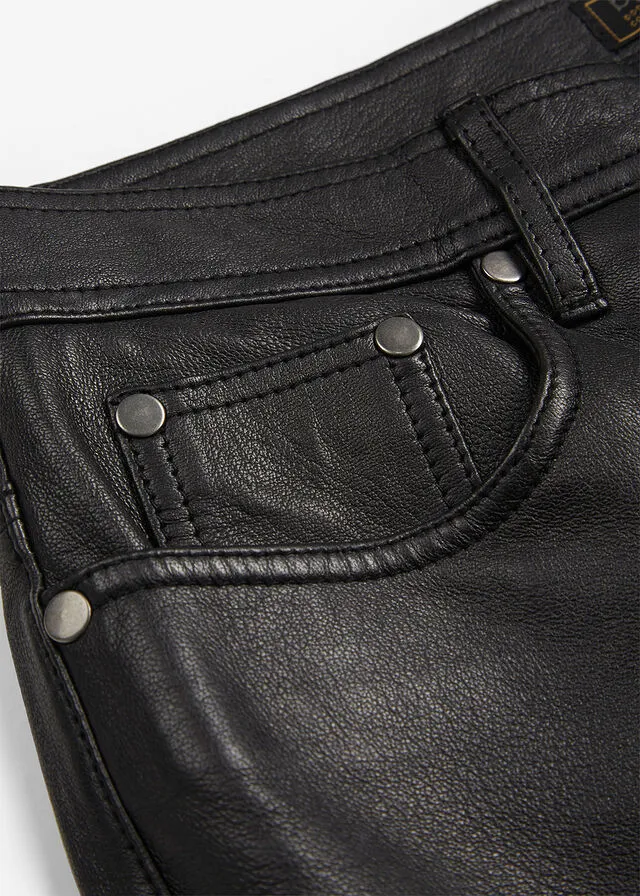 Pantalón de piel Negro