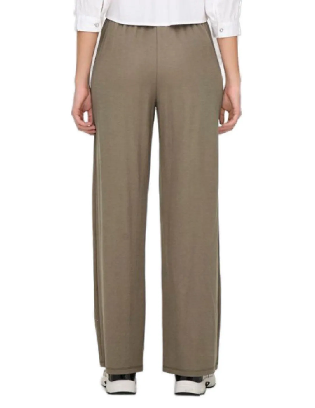 Pantalón de tela Only Jany beige corte regular para mujer