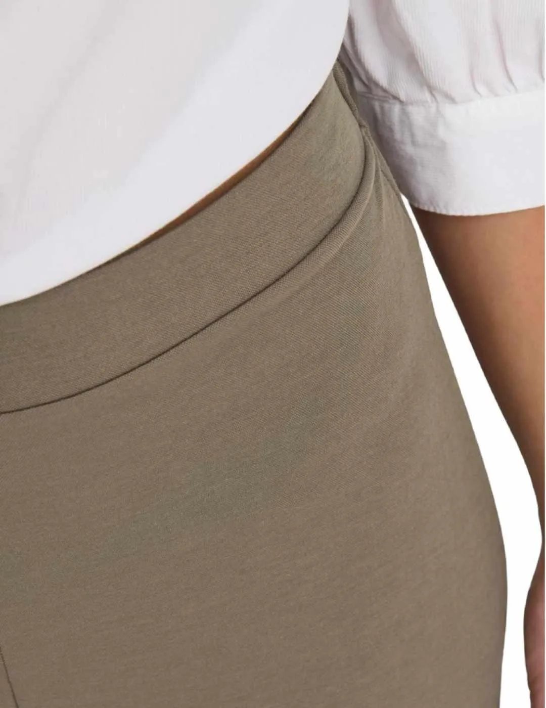 Pantalón de tela Only Jany beige corte regular para mujer