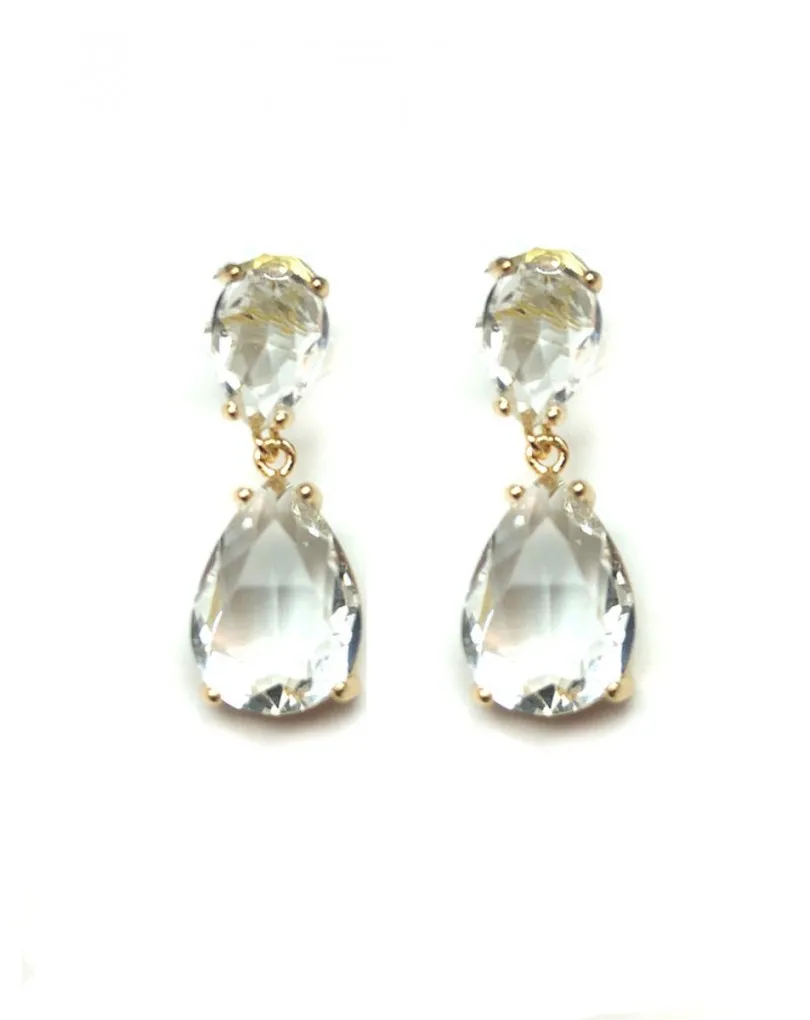 PENDIENTES EN CRISTAL TRANSPARENTE, PRECIOSOS PARA LLEVAR CON TU VESTIDO Y SER LA INVITADA PERFECTA