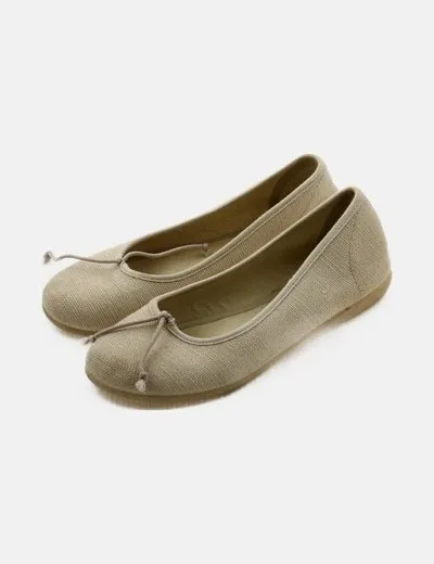 PISAMONAS Bailarina beige tela